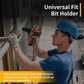 🛡️ Compact Bit Holder for Drills – No-Interference Side Mount