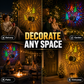 ☀️ Solar Decorative Wall Light: Festive Light Patterns, IP65, Auto On at Night