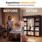 🏠 Easy-Assemble Non-Woven Fabric Wardrobe