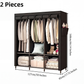 🏠 Easy-Assemble Non-Woven Fabric Wardrobe
