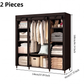 🏠 Easy-Assemble Non-Woven Fabric Wardrobe