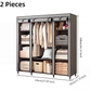 🏠 Easy-Assemble Non-Woven Fabric Wardrobe