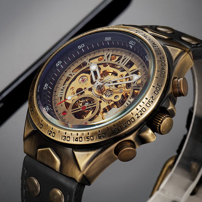 ⌚ Retro Mechanical Chronograph Watch for Men