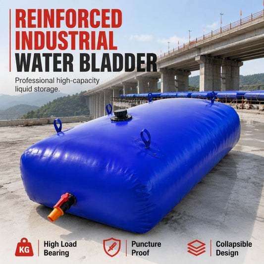 💧 Reinforced Water Bladder: 100-500L, PVC Mesh, Collapsible, for Irrigation & Construction