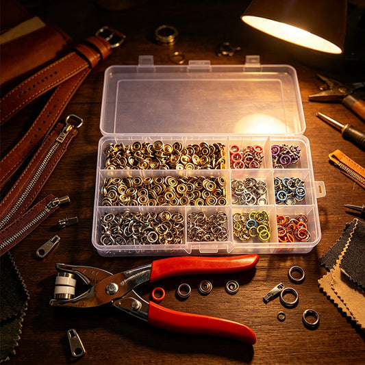 🔩 9.5mm Brass Prong Snap Buttons Set with Fastener Pliers