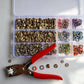 🔩 9.5mm Brass Prong Snap Buttons Set with Fastener Pliers