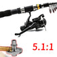 🎣 All-in-One Travel Fishing Kit: Telescopic Rod, Reel & Lures in Bag
