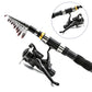 🎣 All-in-One Travel Fishing Kit: Telescopic Rod, Reel & Lures in Bag