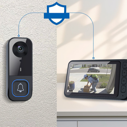 📹 Wireless Video Doorbell Kit: 4.3" Screen, No WiFi, No Monthly Fee