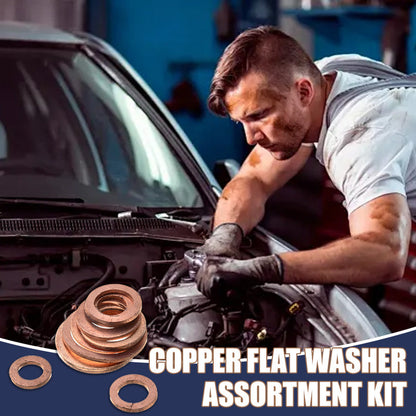 🛠️ Say Goodbye to Leaks! Complete Copper Washer Kit (100/200pcs)
