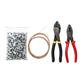 🔧 Professional 4-Piece Steel Wire Connection Kit: Precision Crimping Pliers, Copper-Coated Wire & Alloy Connectors for Industrial-Grade Repairs