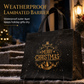 🎄 Black Christmas Non-Woven Gift Tote: 23x22x11cm, Gold Foil Design, Tear-Resistant, Reusable Holiday Bag
