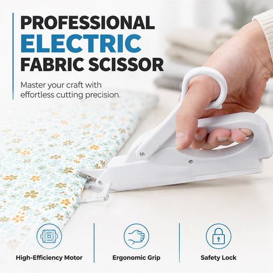 ✂️ Cordless Electric Scissors for Fabric: High-Torque Motor, Stainless Steel Blades, Effortless Cutting Through Denim & Silk