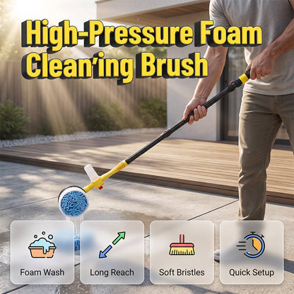 🌀 Multi-Function Rotating Foaming Cleaning Brush: Built-in Soap Dispenser