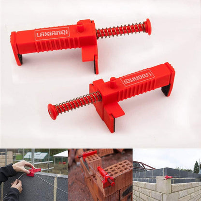 🧱 Adjustable PA6 Brick Line Clips & Extended Runners: Durable, No-Tools Setup, Dual Sizes for Precise Masonry Alignment