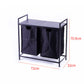 🛋️ Space-Saving Laundry Hamper with Shelf: Dual-Compartment Bags, Sturdy Metal Stand, Ideal
