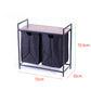 🛋️ Space-Saving Laundry Hamper with Shelf: Dual-Compartment Bags, Sturdy Metal Stand, Ideal