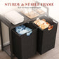 🛋️ Space-Saving Laundry Hamper with Shelf: Dual-Compartment Bags, Sturdy Metal Stand, Ideal