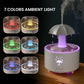 🌧️ 7-Color Rotating Raindrop Humidifier: Ultrasonic Cool Mist, 300ml, Quiet, Auto Shut-Off