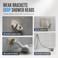 🚿 Adjustable Suction Cup Shower Head Holder: Drill-Free, Multi-Angle Neck, Strong Grip, Universal Fit for Bathroom Tiles