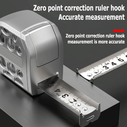 📏 Hollow Retractable Stainless Steel Tape: 5m, Magnetic Base, Zero Calibration, Rust-Proof, Lightweight & Portable