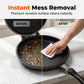 🍳 Portable Easy-Clean BBQ Grill Pan: Non-Stick, Double-Sided, Safety Lock, Fits Gas & Induction, Perfect for Camping