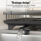 🍽️ 2-Tier Dish Drying Rack with Drainboard: Large Capacity, 360° Rotating Spout, Sturdy Carbon Steel, Space-Saving Design