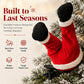 🧝 Animated Christmas Elf Legs Ornament: Electric Kicking Motion, Universal Branch Clamp, Funny Stuck-Elf Effect