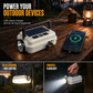 🏕️ Solar Rechargeable LED Camping Lantern: Multifunctional Work Light, Power Bank, Weatherproof, for Emergencies