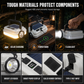 🏕️ Solar Rechargeable LED Camping Lantern: Multifunctional Work Light, Power Bank, Weatherproof, for Emergencies