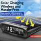 🚗 Solar Car GPS Head-Up Display: Dual Charging, Smart Brightness, Speed Alerts, Vibration-Auto-Start for Safe Driving