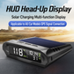 🚗 Solar Car GPS Head-Up Display: Dual Charging, Smart Brightness, Speed Alerts, Vibration-Auto-Start for Safe Driving