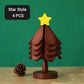 🏠Foldable Wooden Tree-Shaped Trivet Set for Hot Dishes & Coasters