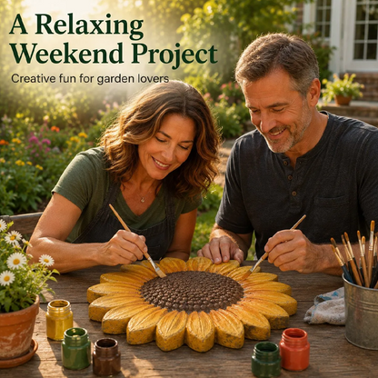 🎨 Reusable Garden Stone Mold: 5 Designs, Silicone, Easy-Release, Paint-Ready, for Creative Outdoor Pathways