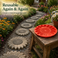 🎨 Reusable Garden Stone Mold: 5 Designs, Silicone, Easy-Release, Paint-Ready, for Creative Outdoor Pathways