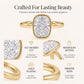 ✨ Ice-Cut Cushion Ring for Women: Elegant Bezel Setting, Stackable Design, Tarnish-Resistant, Ideal for Daily Wear
