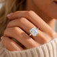 ✨ Ice-Cut Cushion Ring for Women: Elegant Bezel Setting, Stackable Design, Tarnish-Resistant, Ideal for Daily Wear