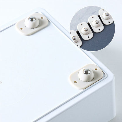 📦 4Pcs Universal 360° Moving Wheels: Stick-On, Silent, Scratch-Proof, ABS/Steel