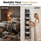 🚪 Space-Saving Over-Door Organizer: 4/6 Tiers, Transparent Windows, Sturdy PP, No-Drill