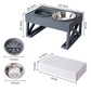 🐕 Elevated Dog Bowls Set: Adjustable Height, Slow Feeder, Stainless Steel, Ergonomic