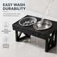 🐕 Elevated Dog Bowls Set: Adjustable Height, Slow Feeder, Stainless Steel, Ergonomic