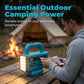 💡 Portable Power Inverter with LED Light: 150W, 200-220V, Dual AC, USB/Type-C, Slide-In Battery Base