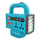 💡 Portable Power Inverter with LED Light: 150W, 200-220V, Dual AC, USB/Type-C, Slide-In Battery Base