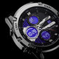 ⌚ Men's Multifunction Waterproof Luminous Watch: Hybrid Display, 30m Waterproof, Stainless Steel, for Daily Wear