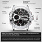⌚ Men's Multifunction Waterproof Luminous Watch: Hybrid Display, 30m Waterproof, Stainless Steel, for Daily Wear
