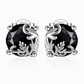 🖤 Gothic Vine Stud Earrings: S925 Silver, Black Zirconia, Hypoallergenic, Lightweight, Vintage Gothic Style