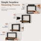 🪵 Solid Wood Floating Shelves: Wall-Mounted, 2/4-Piece Sets, Carbonized Black/Walnut, Heavy-Duty Display