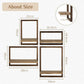 🪵 Solid Wood Floating Shelves: Wall-Mounted, 2/4-Piece Sets, Carbonized Black/Walnut, Heavy-Duty Display