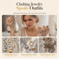 ❤️ Gold Heart Jewelry Set: 4-in-1 Necklace, Earrings, Bracelet & Ring, All-in-One Gift Box