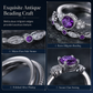 💍 Women's Micro Pave Zircon Ring: Vintage Double-Band, AAA Gemstone, Stackable